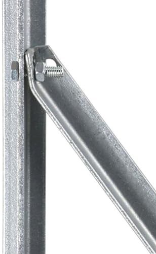 La zappa Spannstab für Stahlzaun mit Bohrungen zur Befestigung von geschweißten Drahtgeflecht (120 cm, verzinkt)