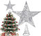 Weihnachtsbaum Stern Topper, Christmas Tree Star, Weihnachtsdeko Baumspitze, Weihnachtsdeko Baumspitze, Metall Christbaumspitze, für Weihnachtsbaumspitze Dekoration, 20 cm, Silber
