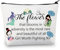 BNQL Mulan Geschenke für Frauen Mädchen Mulan Prinzessin Make-up Kosmetiktasche Mulan Flower Fan Geschenke inspiriert ein Mädchen lohnt sich zu kämpfen, Mulan Princess Make-up-Tasche, modisch