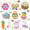 10 Stück Ostern Diamant Malerei Aufkleber,Diamant Malerei Lesezeichen,5D DIY Ostern Diamond Painting,5D Diy Diamond Painting Kinder Lesezeichen,DIY Diamond Painting Ostern Deko,Kunst Handwerk Diamond