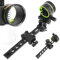 SHARROW Bogenschießen Bogenvisier für Compoundbogen 5 Pin Compound Bogen Visier Micro Einstellbar Aluminium Jagdvisier mit 4X 6X 8X Linse Verfügbares (Langer Stange, Visier mit 6X Linse)