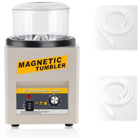 TAHALI Polierer Tumbler 600g Magnetischer Tumbler-Schmuckpolierer, Schmuckpolier-Finisher-Werkzeug, Tumbler-Oberflächenpolierer zum Polieren von Schmuck