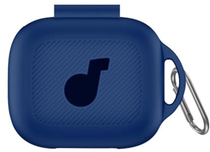 CRGANGZY Silicone Earbuds Case Cover with Carabiner - Shockproof & Scratch Resistant for Anker Soundcore C30i Earbuds (Blue)