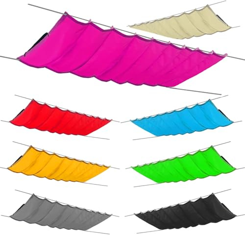 Sonnensegel einziehbares Sonnensegel Pergola Markise Wasserdicht Sonnenschutz Garten verstellbar 100% Schutz vor UV-Strahlungen (B:150cm L:200cm, Pink)