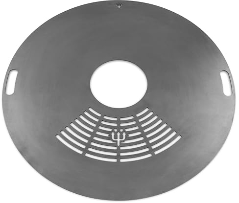 FireDeifi Grillplatte | Feuerplatte | Plancha | BBQ für Feuertonne, Feuerschale und Kugelgrill – Ø80 cm – hochwertiger 5 mm Stahl – Made in Bavaria