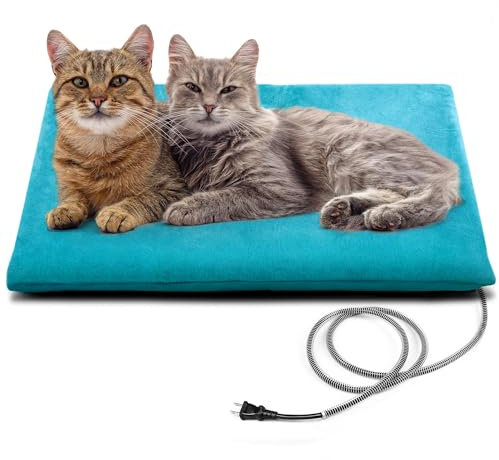 PETNF Outdoor Pet Heating Pad for Cats Dogs, Waterproof Cat Warming Pad Outdoor Outside, Safe Electric Heating Pad for Feral Cat House Heated Dog Bed Mat, 20X16