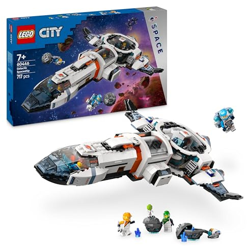 LEGO City Galaxie Raumschiff (60446); Kinderspielzeug; Geschenk für Raumfahrtfans ab 7 Jahren; Set aus variabel einbaubaren Modulen mit 4 Minifiguren und einem Alien