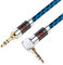 BOAACOUSTIC JIB Cavo AUX Audio Stereo Qualità Audiofila, hifi Cavo Maschio Maschio Jack 3,5mm AUX Compatibile per Cuffie Auto Macchina Smartphone Autoradio 1m (90 gradi 0.5M)
