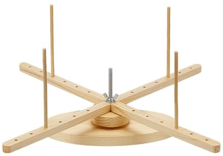 BENECREAT Filato Rapido Portatile In Legno, Avvolgitore per Filati, Strumento di Finitura per Filati Da Ricamo Da Tavolo con Base Ovale per Lana, Filato e Filo Da Ricamo