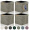 Lycce Kallax Boxen Cordstoff 4er Set | faltbare Aufbewahrungsboxen 33 x 33 x H31 cm mit abnehmbarem Cordbezug waschbar | Ordnungsboxen passend für Kallax Regal | taupe