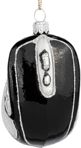 SIKORA BS810 Computer Maus Christbaumschmuck Glas Figur Ornament Weihnachtsbaum Anhänger