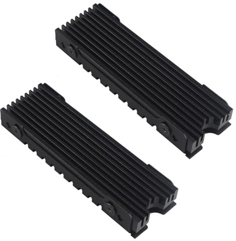 ZDE 2PCS M.2 2280 SSD Heatsink Cooler Double-Sided Heat Sink with Thermal Silicone Pad Compatible with PC Laptop Raspberry Pi PCIe NVMe NGFF SATA M.2 SSD PS5