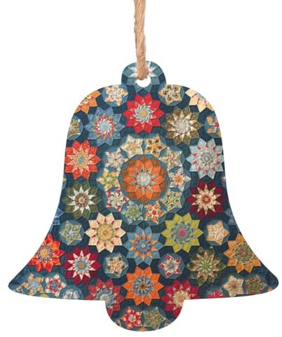 Weihnachtsbaumschmuck aus Holz, rustikaler Boho-Stil, mit Jute-Seilen