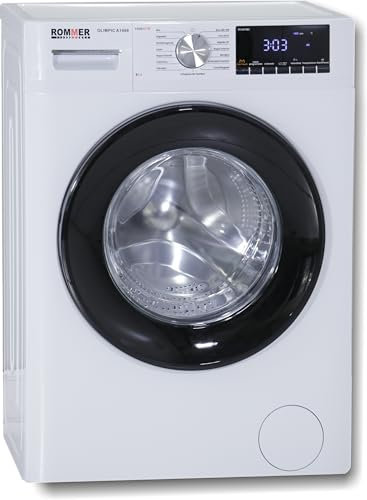 Lavadora Rommer Olimpic A1408 carga frontal, capacidad 8 Kg, clasificacion energética A, blanco