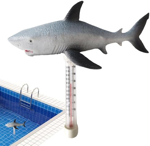 Thermomètre De Piscine Flottant, Thermomètre De Piscine Avec Corde, Thermomètre D'eau Avec Animaux De Dessins Animés, Facile À Lire, Grande Jauge De Température De L'eau, Accessoire De Piscine