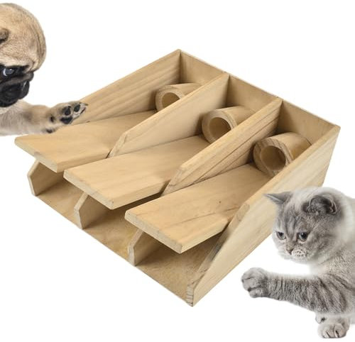 Generisch Dog Treat Dispenser Toy, Interactive Feeder, 8.66x10.63x3.94 Inches Wooden Piano Keyboard, Slow Eating Puzzle Toy for Puppy Training, Teeth Cleaning, Indoor Smart Playtime