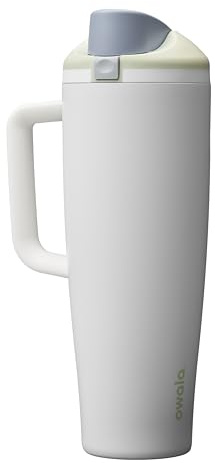 Owala FreeSip Tumbler Stainless Steel Water Bottle, 1185ml, Iced Breeze | Insulated Stainless Steel | Leak-Proof Lid with Push-Button | Double Threaded Lid for Left and Right Handed Drinking