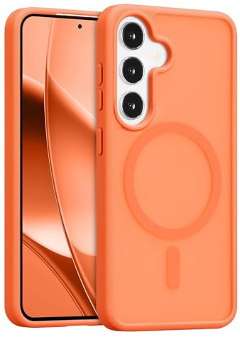 RALEAVO Magnetisch Hülle für Samsung Galaxy S24/S25 5G, Orange