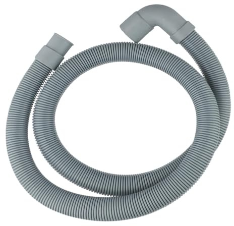 Flexibler Ablaufschlauch for Waschmaschine und Geschirrspüler, Abwasserrohr aus PP-Material, 1 m oder 2 m Länge for 20–23 mm Anschlusswinkel.(1m)