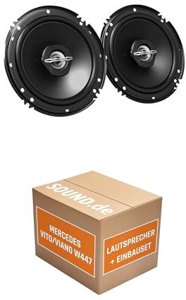 Lautsprecher Boxen Einbaupaket für JVC CS-J620X kompatibel mit Mercedes Vito/Viano W447 hinten | 2X Tief-Mitteltöner inkl Hochtöner 300W