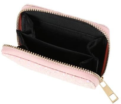 COOPHYA PU Leder Geldbörse Damen Kleine Reißverschlusstasche als Münzbeutel und Schlüsselhalter Handliche Brieftasche für Alltag und Ausflüge