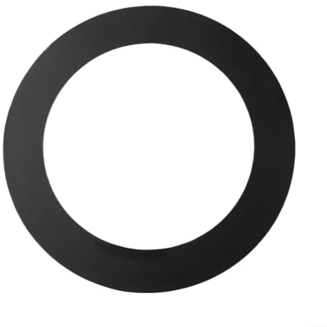 Kickdrum Port Hole Rings 18,5 cm Bass Drum Head Pad Anti-Rutsch Gummischutz Weiß (Schwarz)