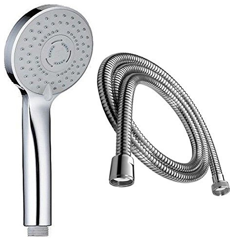 Duschset/Duschbrause/Handbrause/Duschkopf / 1,5 m Duschschlauch/Brausekopf/Dusche/Brause/Stabbrause/Antikalk Rostfrei/verchromt modern