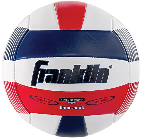 Franklin Sports Super Soft Spike Volleyball, rot/weiß/blau
