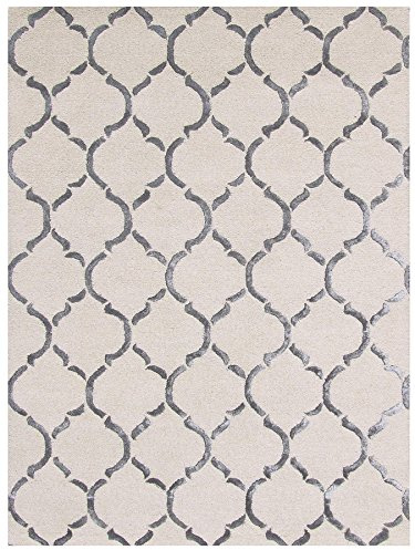 Bakero Chain, Viskose, Wool, Silber, 183 x 122 x 1.5 cm
