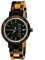 Holzwerk Germany Handgefertigte Matrix Damen-Uhr Öko Natur Holz-Uhr Holz Armband-Uhr Braun Schwarz Zebra Muster Analog Quarz-Uhr Future Edition Datum und Wochentag Anzeige (Braun)