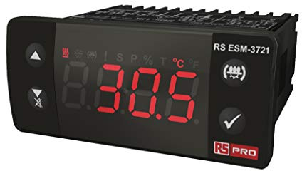 RS PRO ESM PID Temperaturregler Frontplattenmontage 1, 3 x Relais Ausgang/PTC Eingang 230V ac Ein-Aus