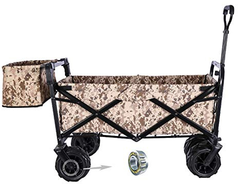 Bollerwagen faltbar Outdoor Klapp Utility Wagon mit Universalrädern & Verstellbarer Griff, Sport All Terrain Wagons Heavy Duty Beach Outdoor Garten Camping (Color : Style 7)