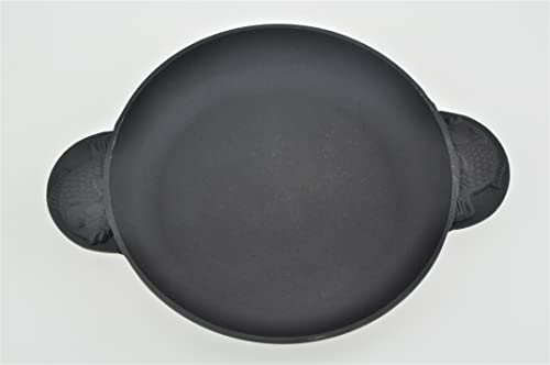 Syton 20 cm Gusseisen Bratpfanne Servierpfanne Portionpfanne Platte (Gussgriffen Fisch)