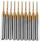 Fraise en Bout Carbure 1mm 1/8, 10pcs Fraise Bois Carbure CNC, Fraise Titane Fraise Gravure Bois, Fraises Rotatives en Carbure de Tungstène CNC PCB Gravure Rotatives Fraises
