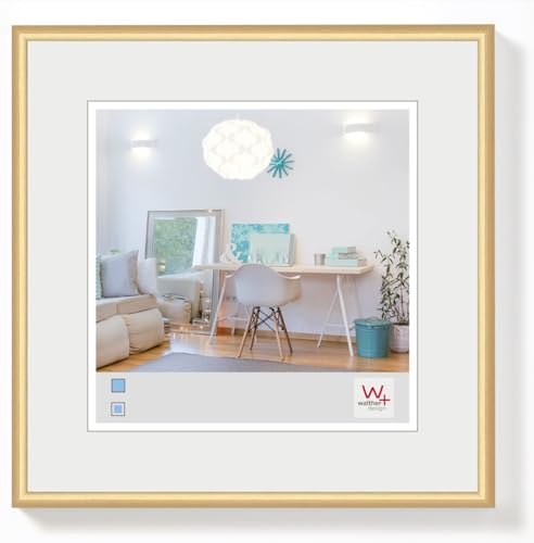 Walther Design Cadre photo doré 15 x 15 cm Nouveau Cadre en plastique Lifestyle KV150G