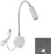 BoYeeBo Flexible 3W LED Bedside Reading Lights, Wall Mounted LED Wall Lamp Working Study Light with Plug & Switch for Bedroom, Office, Workbench, Studio (Silver. 6000K)