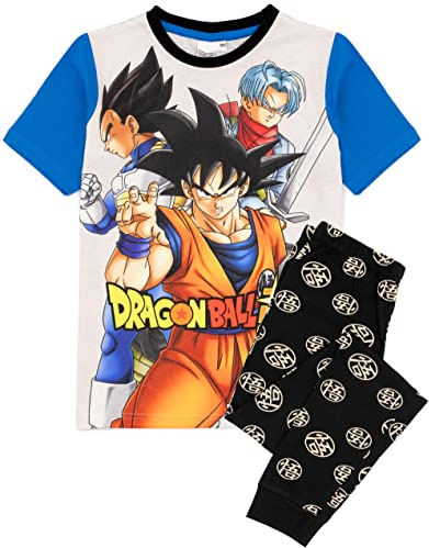 Dragon Ball Z Super Pyjamas Boys | Kids Black Grey Blue Goku Vegeta Short Sleeve T-Shirt Bottoms | Childrens Anime Merchandise 11-12 Years
