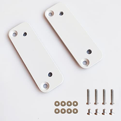 PIAOLGYI 2 Stück weiße Schrankgriff-Adapter für Milsbo Gewächshausschrank, Schrankgriffe, Zubehör, kompatibel mit IKEA Milsbo Schrank, Adapter-Sets