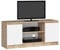 AKORD Fernsehkommode K-120 | EIN offenes Regalfach | 2 Ablagen mit Türen Links und rechts | H55 x B120 x T40 cm | Gewicht 30 kg | Gewicht 30 kg | Farbe Sonoma Eiche/Weiß