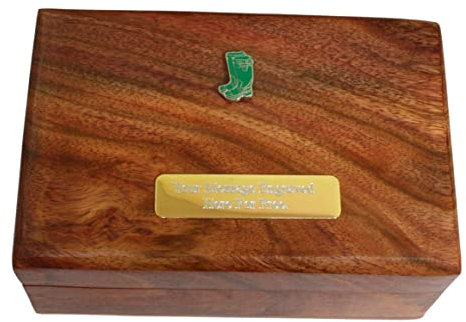 Gamekeepers Cottage gifts Green Wellies Plain Wooden Jewellery Keepsake Storage Box With Free Engraving 162