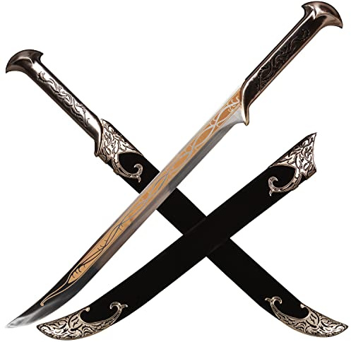 kljhld Schwert von Thranduil, Elfenkönig Schwert Edelstahl Cosplay Schwert 27,5 Zoll, Silber