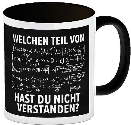 Welchen Teil von… hast du nicht verstanden Mathematische Formel Kaffeebecher Schwarz