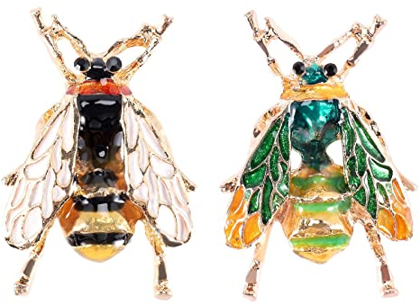 Hbbebdgg Mode Natürliche Insekt Tier Emaille Broschen Biene Legierung Pins Vintage Schmuck Für Frauen, Biene