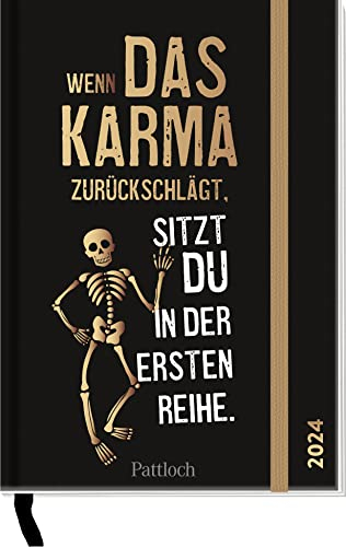 Taschenkalender 2024: Wenn das Karma zurückschlägt, sitzt du in der ersten Reihe: Terminkalender, Wochenplaner mit Ferienterminen und Monatsübersichten (Terminplaner für die Handtasche)