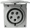 CEE Wandsteckdose mit Klappdeckel 32A 5P 400V IP44 Unterputz Steckdose Unterputzsteckdose Wanddose