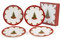 Lot de 4 assiettes plates de Noël diamètre 27 cm en porcelaine Nàvel avec boîte cadeau