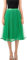 Mliyasan Damen Tüll Satin Plissee Midi Rock Elastische Taille Knielang Tutu Party Rock, Grün 130, Groß