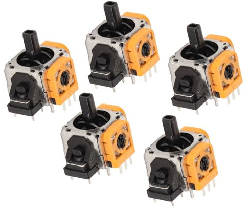 5 Joysticks Analógicos 3D para Reemplazo del Controlador Rendimiento Estable, Fácil de Instalar, Material Duradero, Adecuado para el Kit de Reparación de Piezas de Repuesto