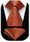 Enlision Gebrannte Orange Herren Krawatte Hochzeit Einfarbig Krawatte mit Einstecktuch Set Plaid Krawatten & Taschentuch