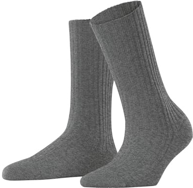 FALKE Damen Cosy Wool Boot Socken atmungsaktive klimaregulierende geruchshemmende nachhaltige Wolle Kaschmir verstärkt flache Naht für druckfreie Fußspitze Business Alltag 1 Paar